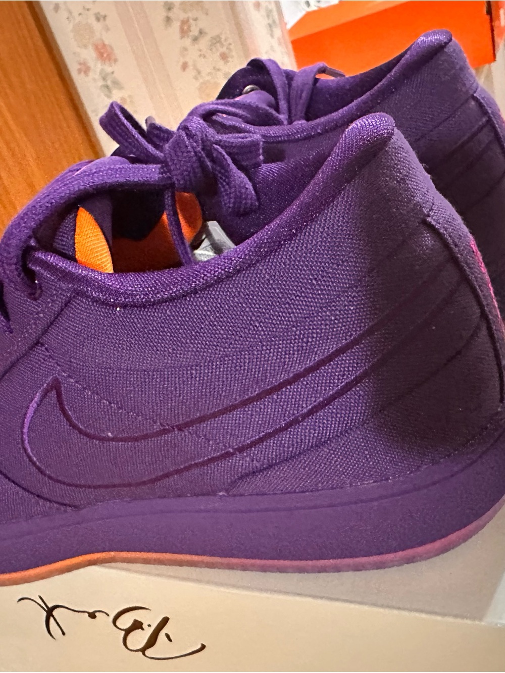 Nike Book 1 "Sunset" HJ5351-500 Court Purple/Total Orange Men's Low Top 2024 - Picture 10 of 14